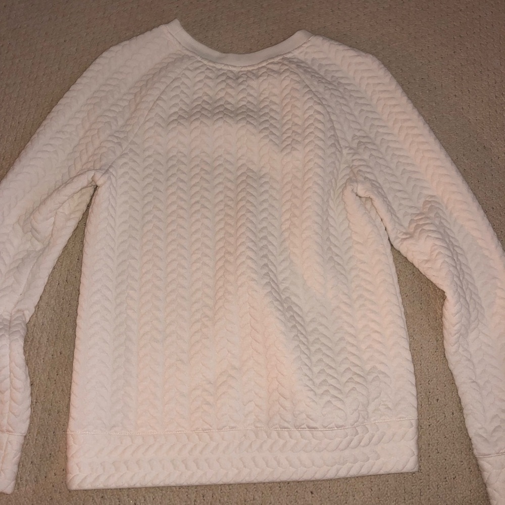 Loft White/Cream Criss-Cross Pattern Sweater - Picture 2 of 3